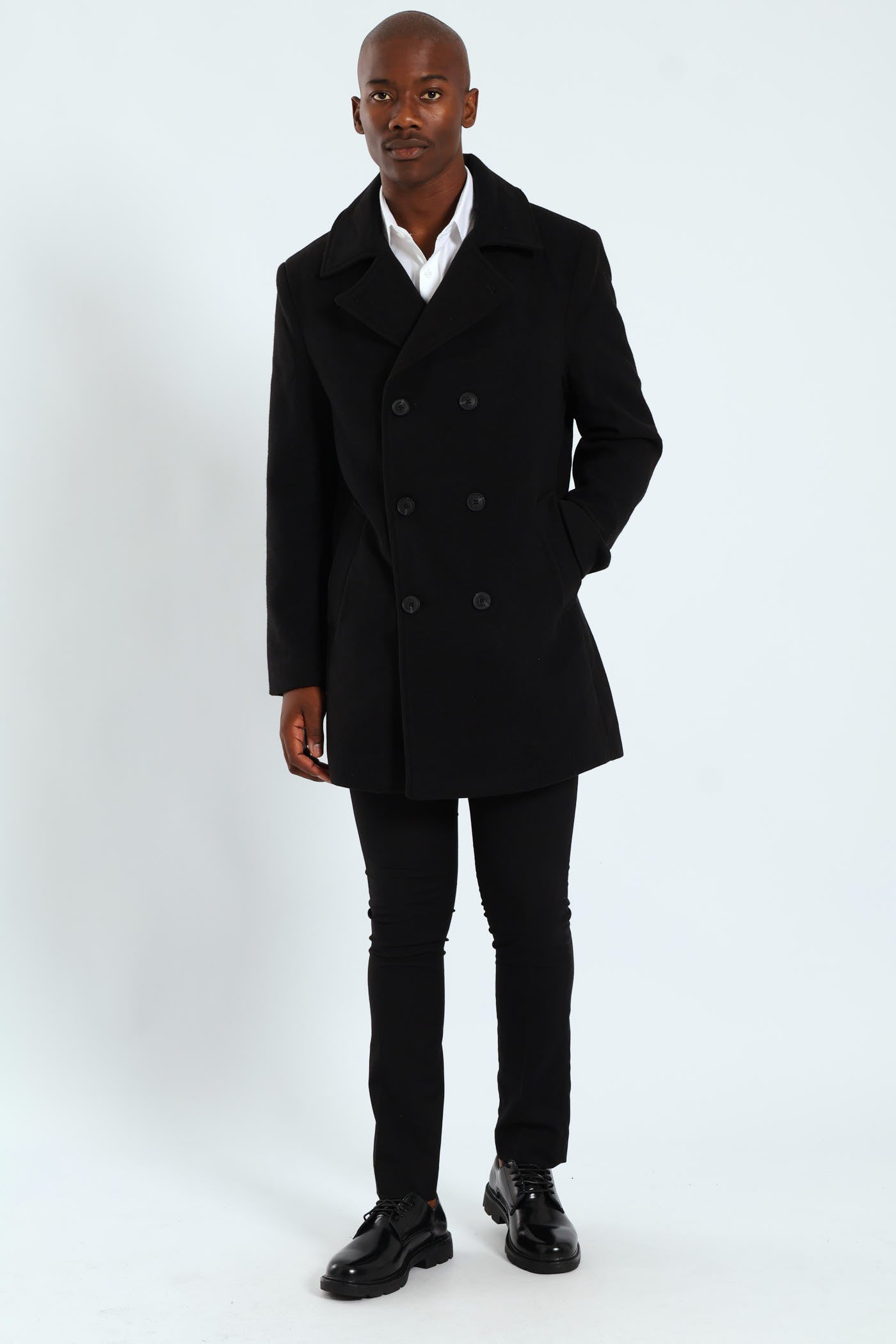 Mens Melton Coat - Black – Edgars