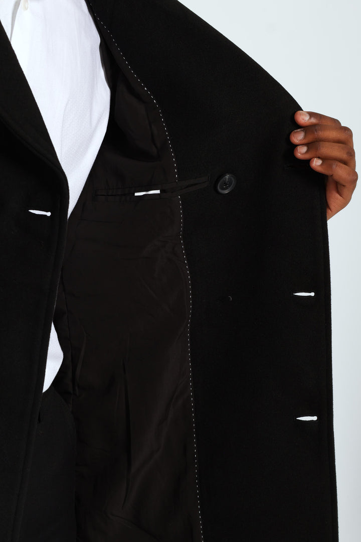 Melton Coat - Black