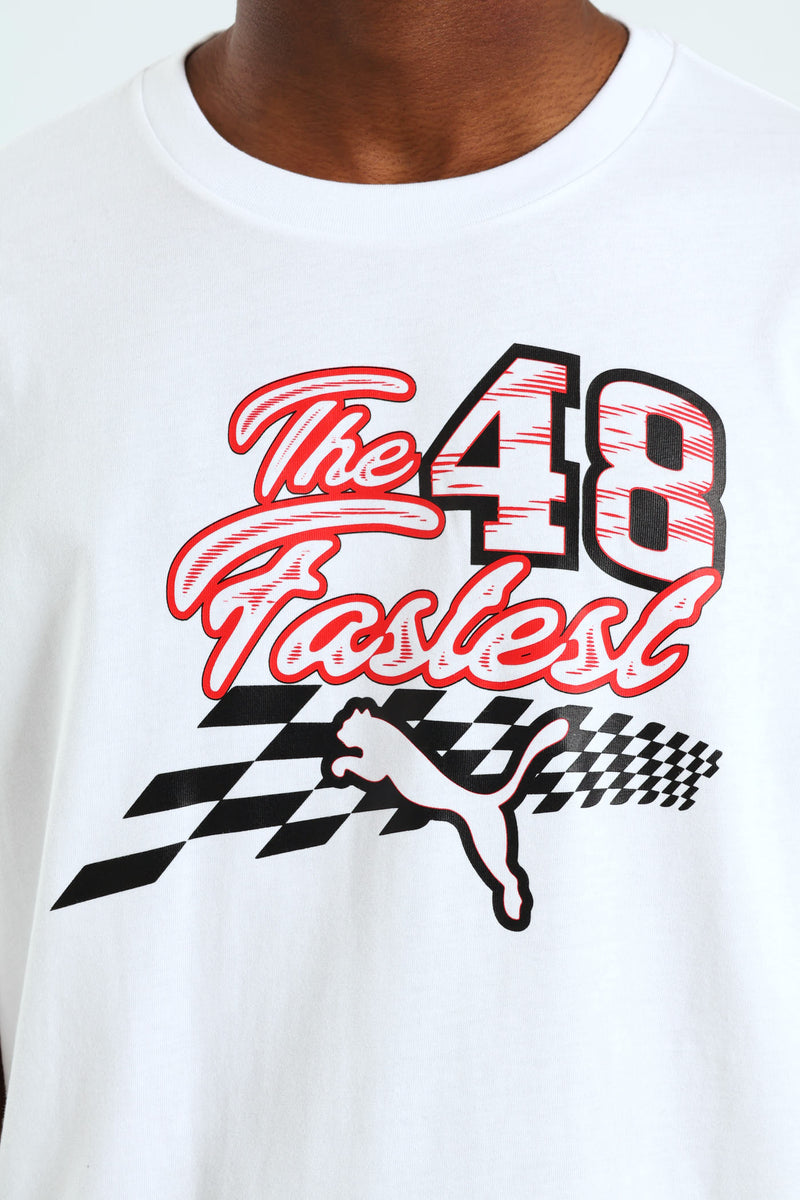 Graphics The Fastest Logo Tee - White