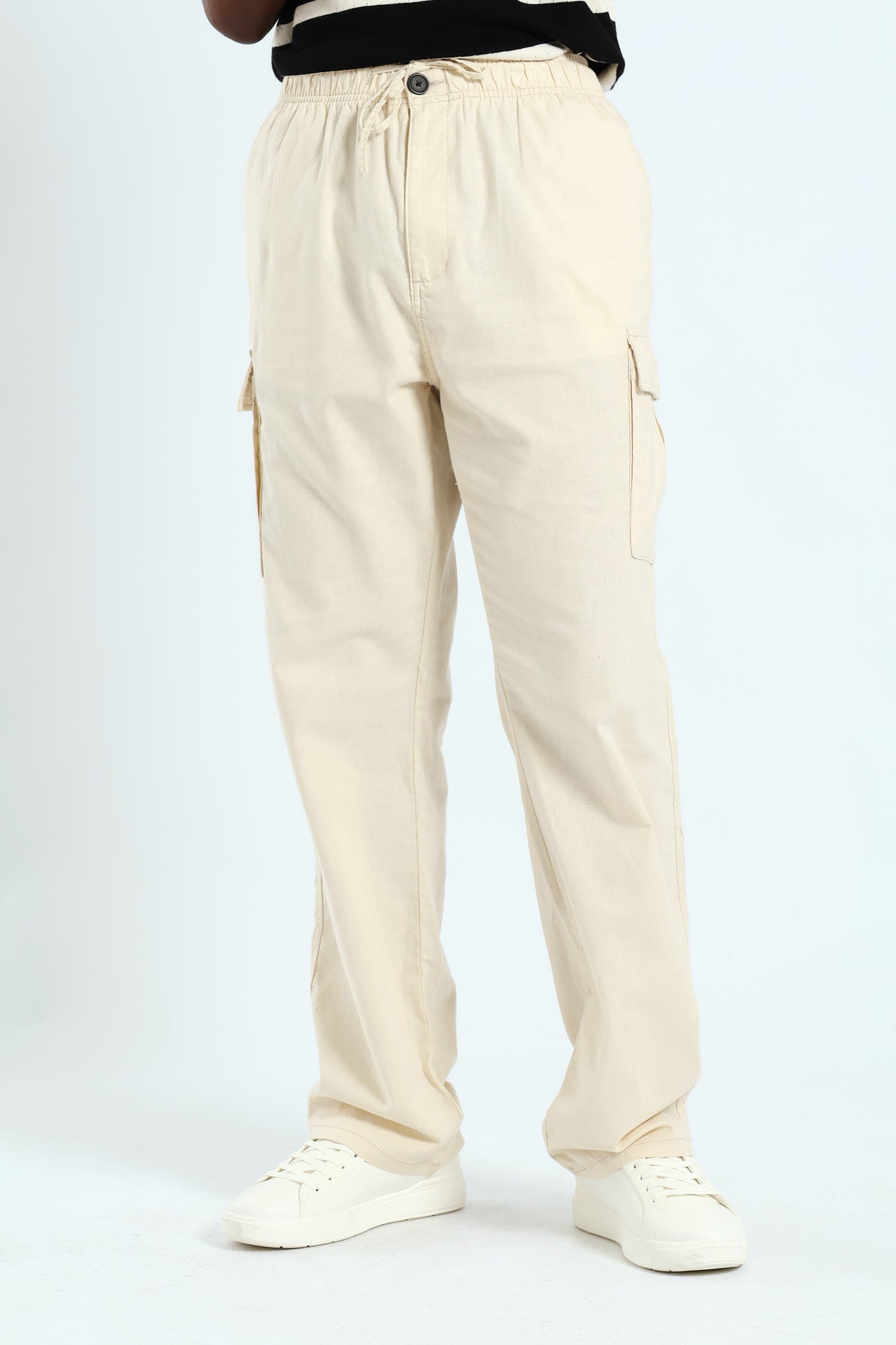 Mens Linen Cargo Pants - Stone – Edgars
