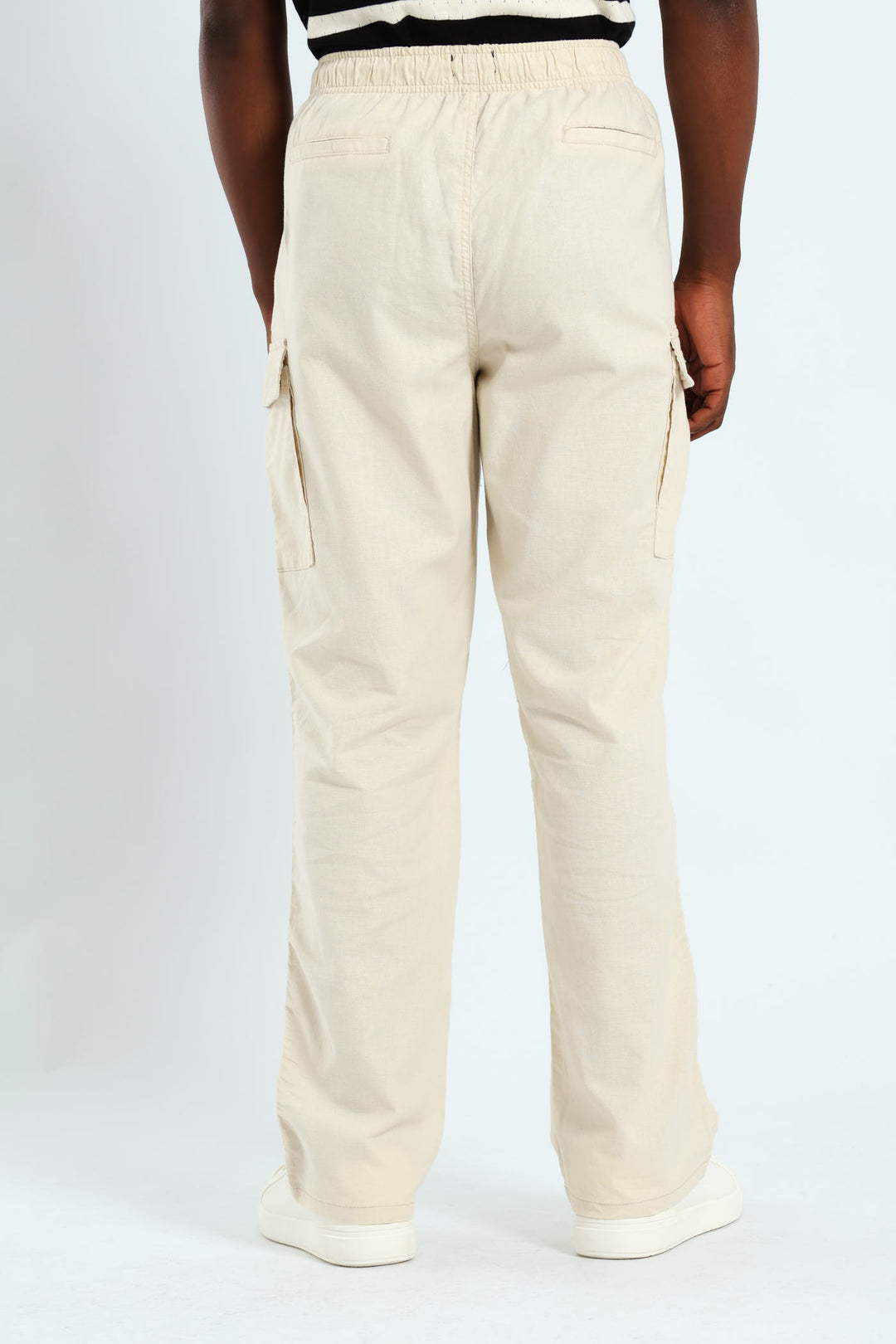 Linen Cargo Pants - Stone
