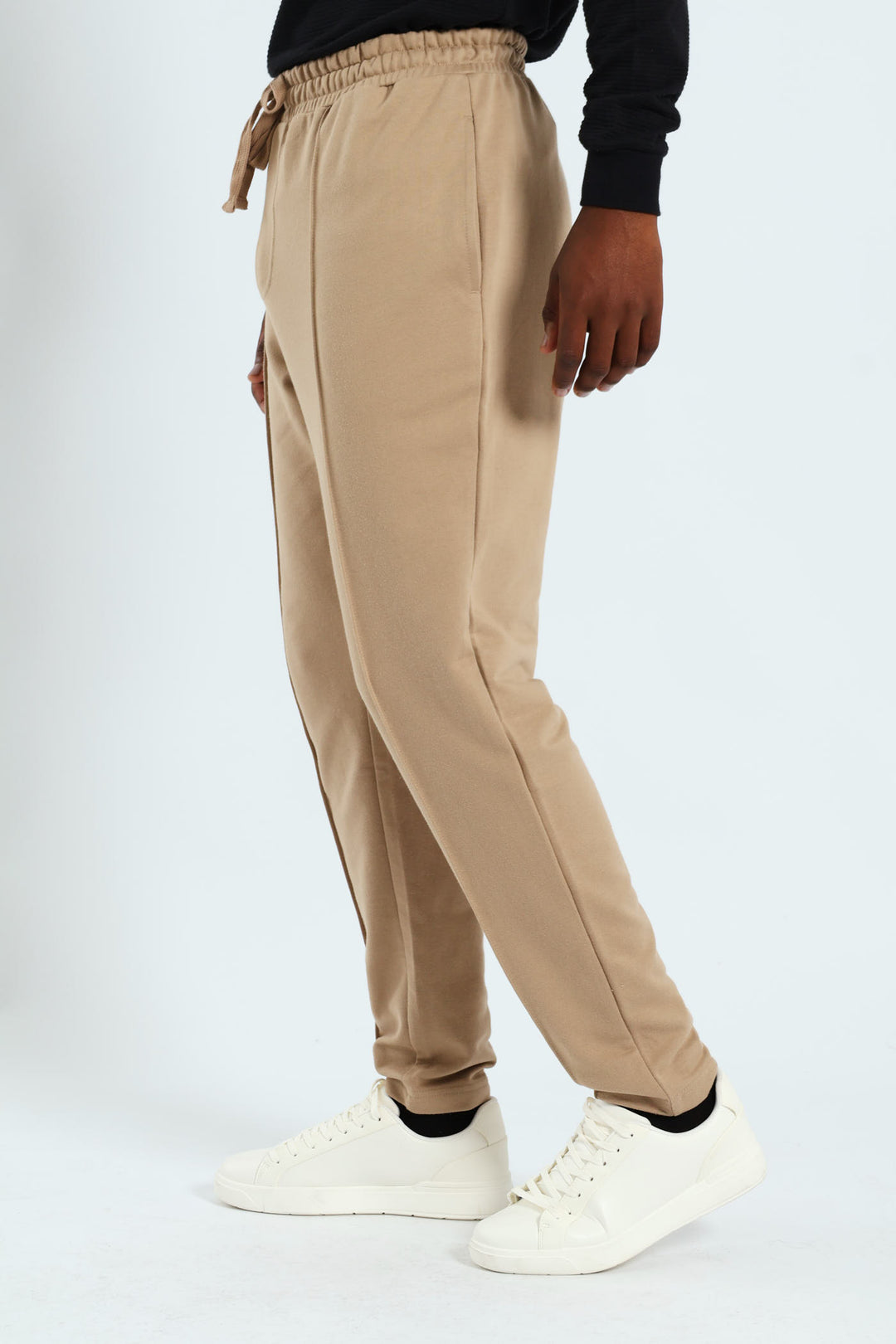 Pin Tuck Jogger - Taupe