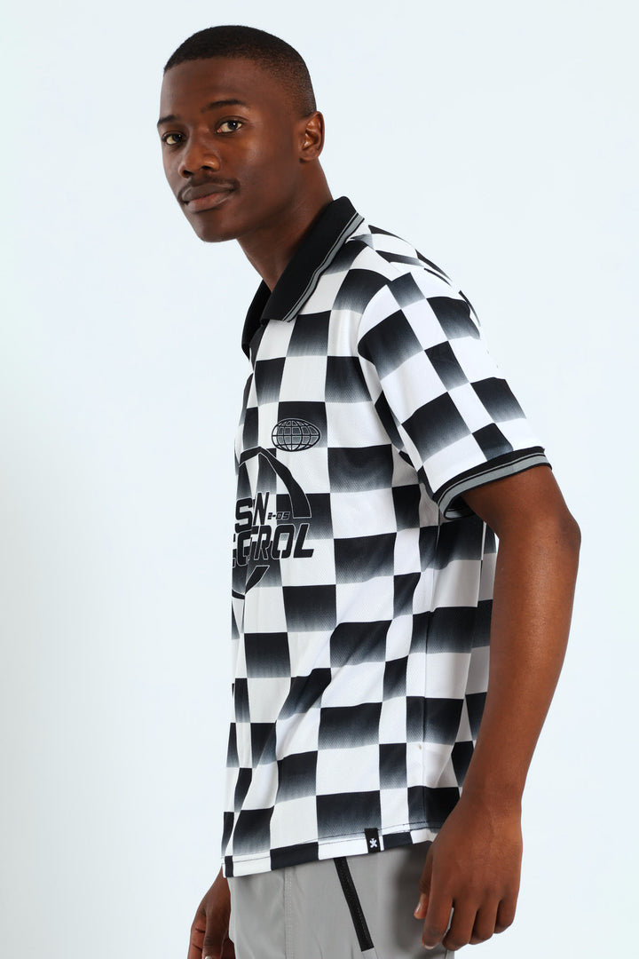 Check Sport Jersey Golfer - White