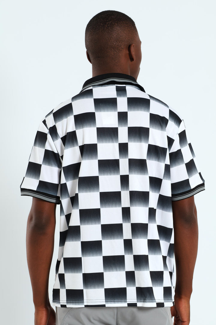 Check Sport Jersey Golfer - White