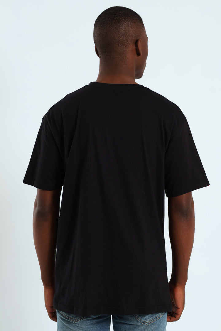 Box Script Tee - Black