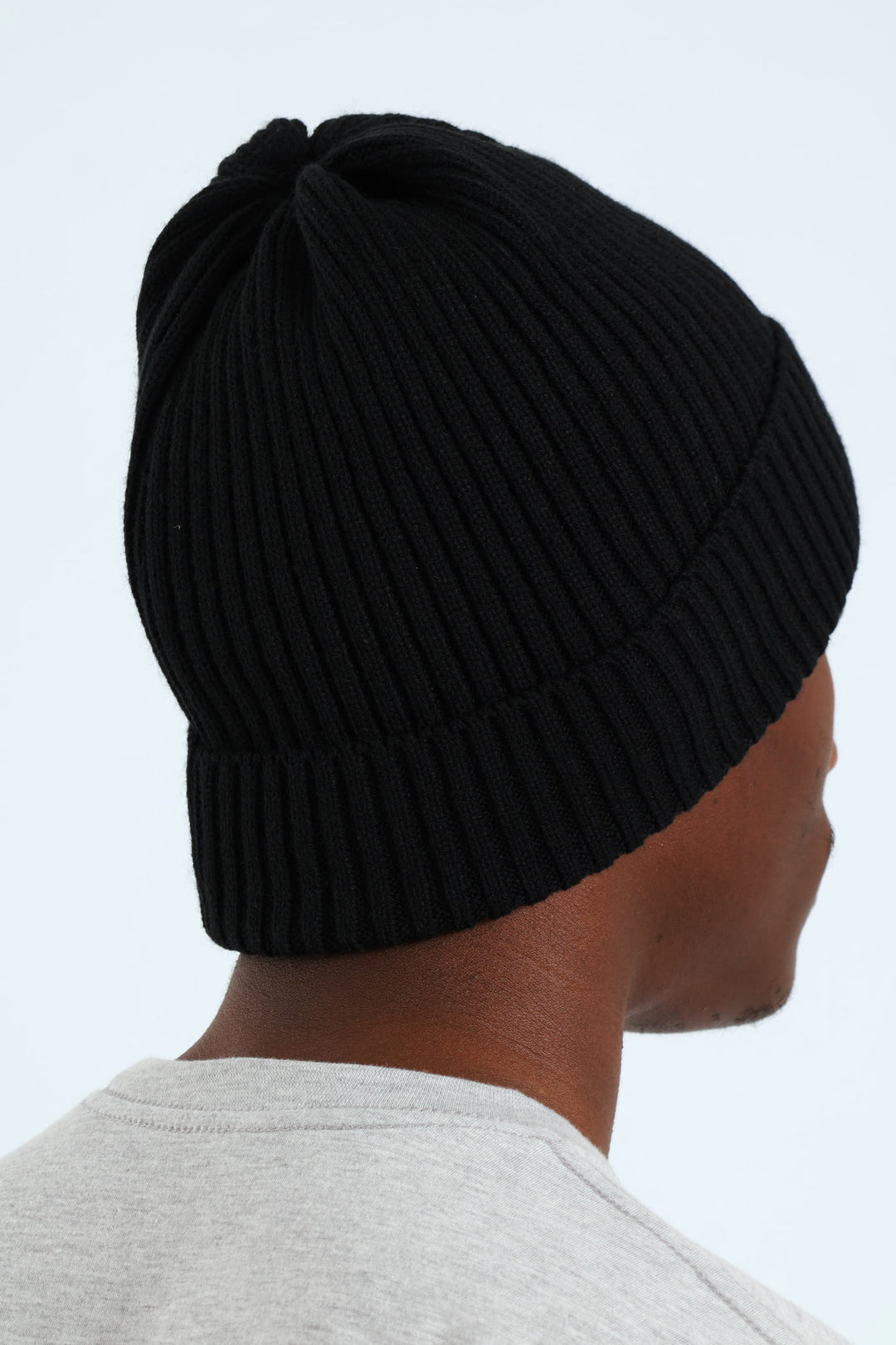 Beanie With Lining - Black