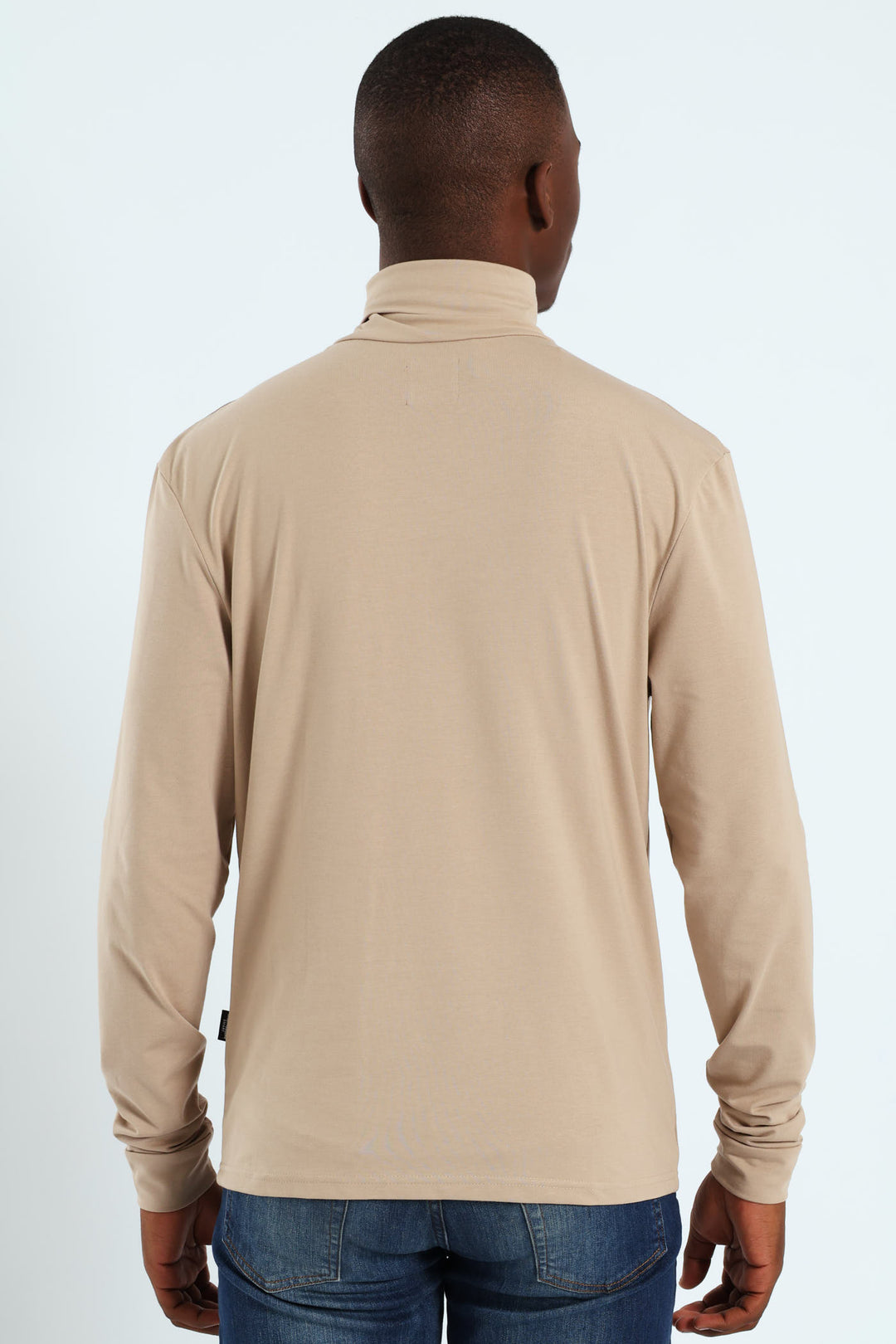 Long Sleeve Rollneck Tee - Stone