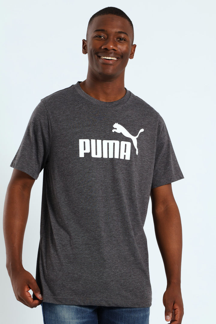 Essential No.1 Logo Heather Tee - Dark Grey