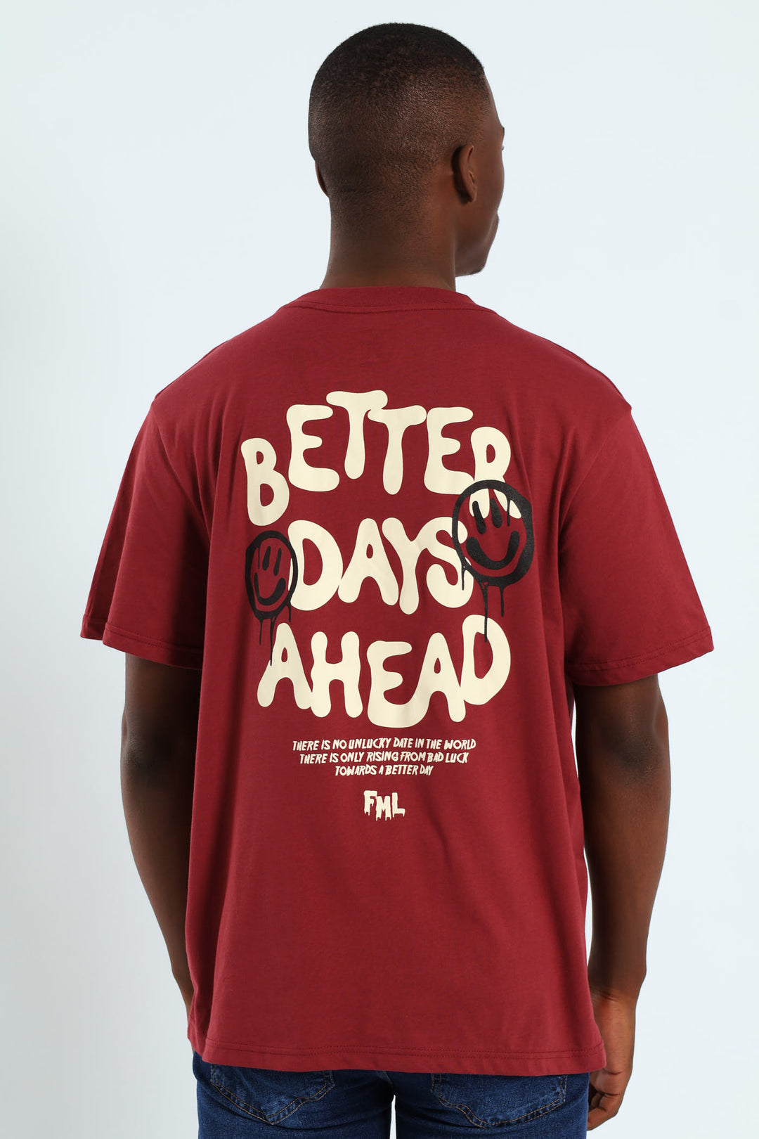 Better Days Ahead Front & Back Tee - Burgundy