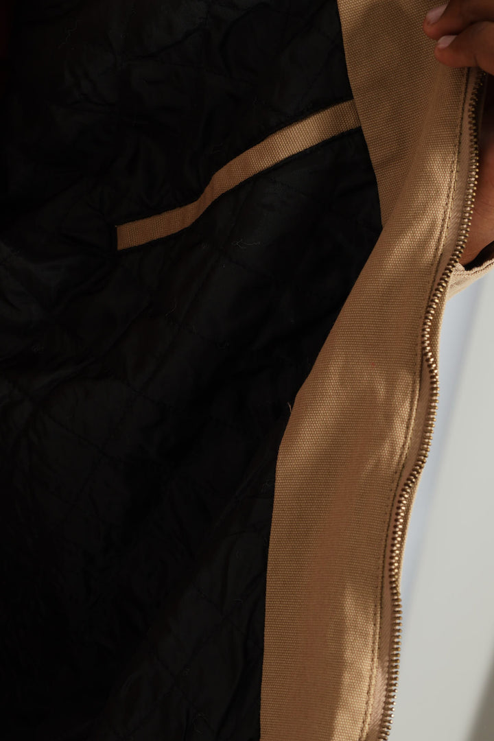 Corduroy Collar Worker Jacket - Taupe