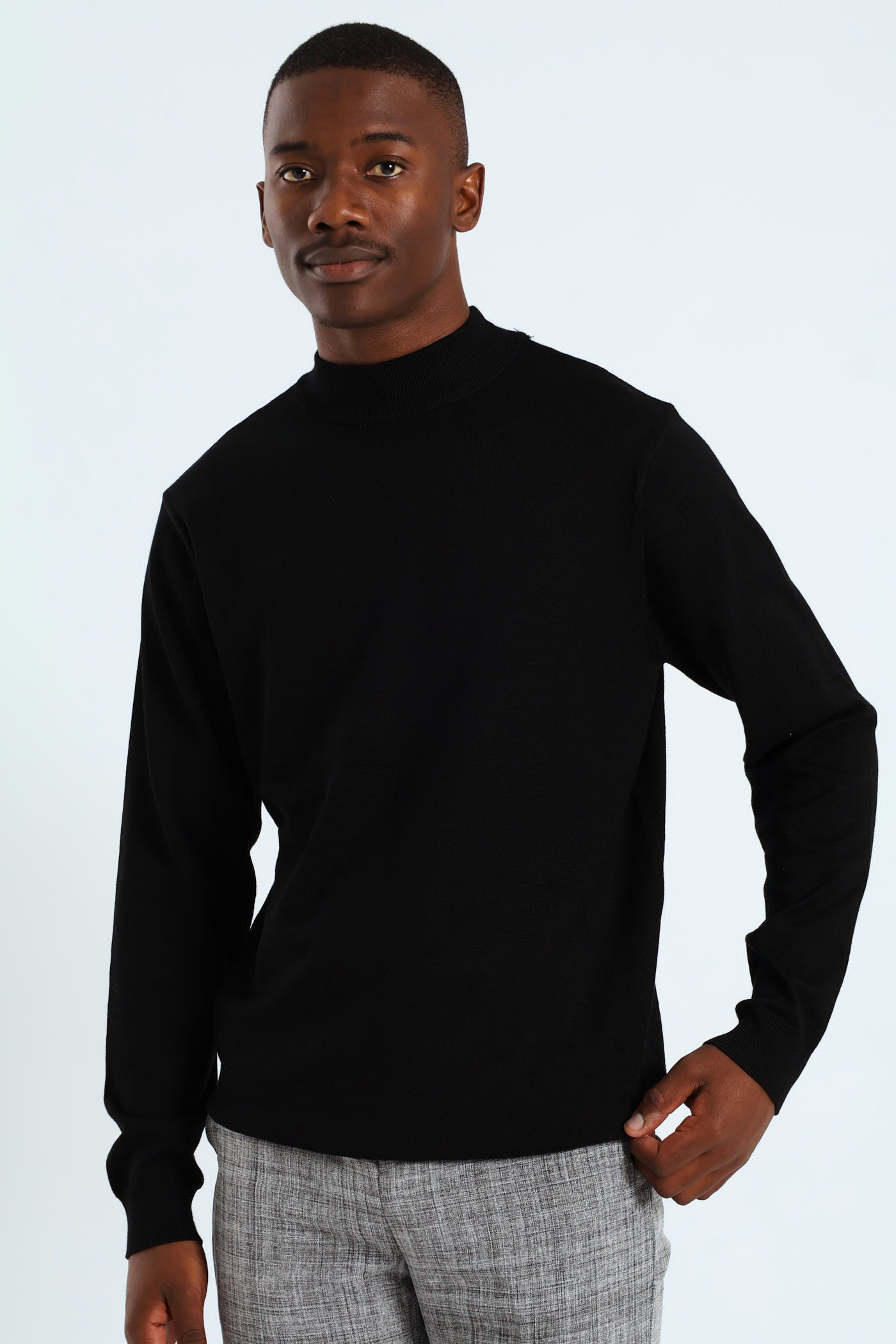 ABYTS TURTLE NECK KNIT ブラック 3 Prestige Turtle Neck Cotton Knit Sweaters ACS 195 At The Mister