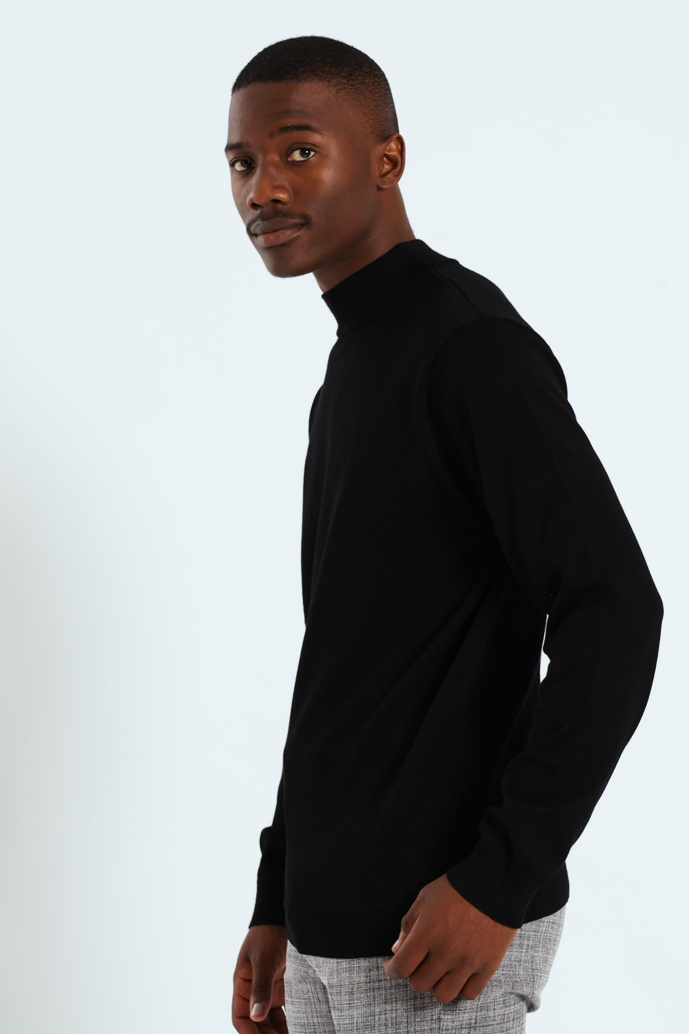 Mens Turtle Neck - Black – Edgars