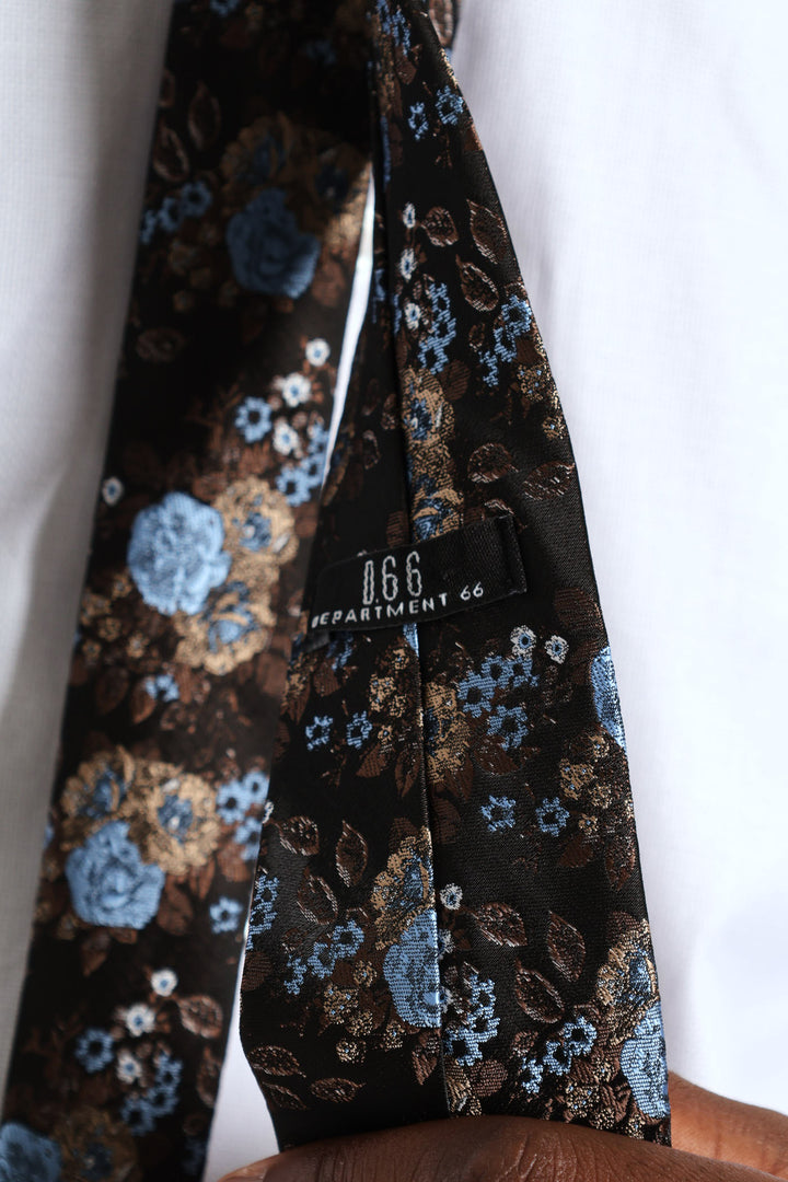 Floral Tie - Navy