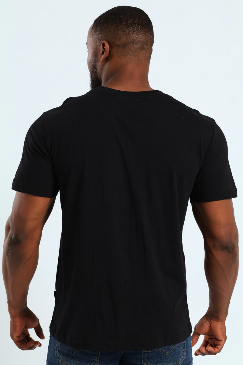 Durability Photo Front Print Tee - Black