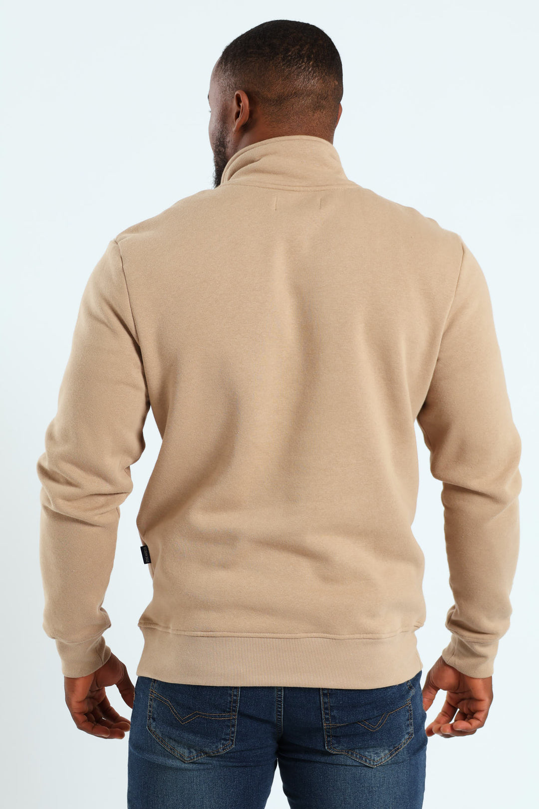 1/4 Zip Fleece Sweater - Taupe