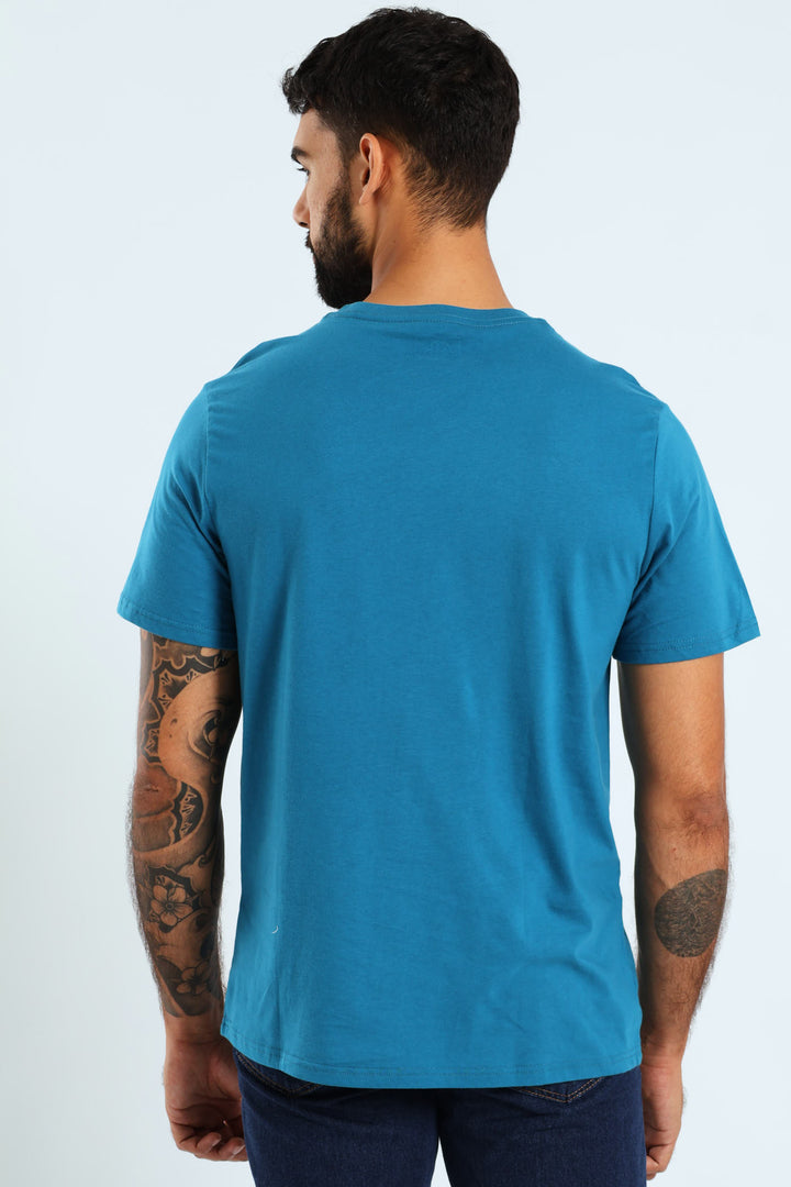 Stone Denim Premium Jeans Print Tee - Teal