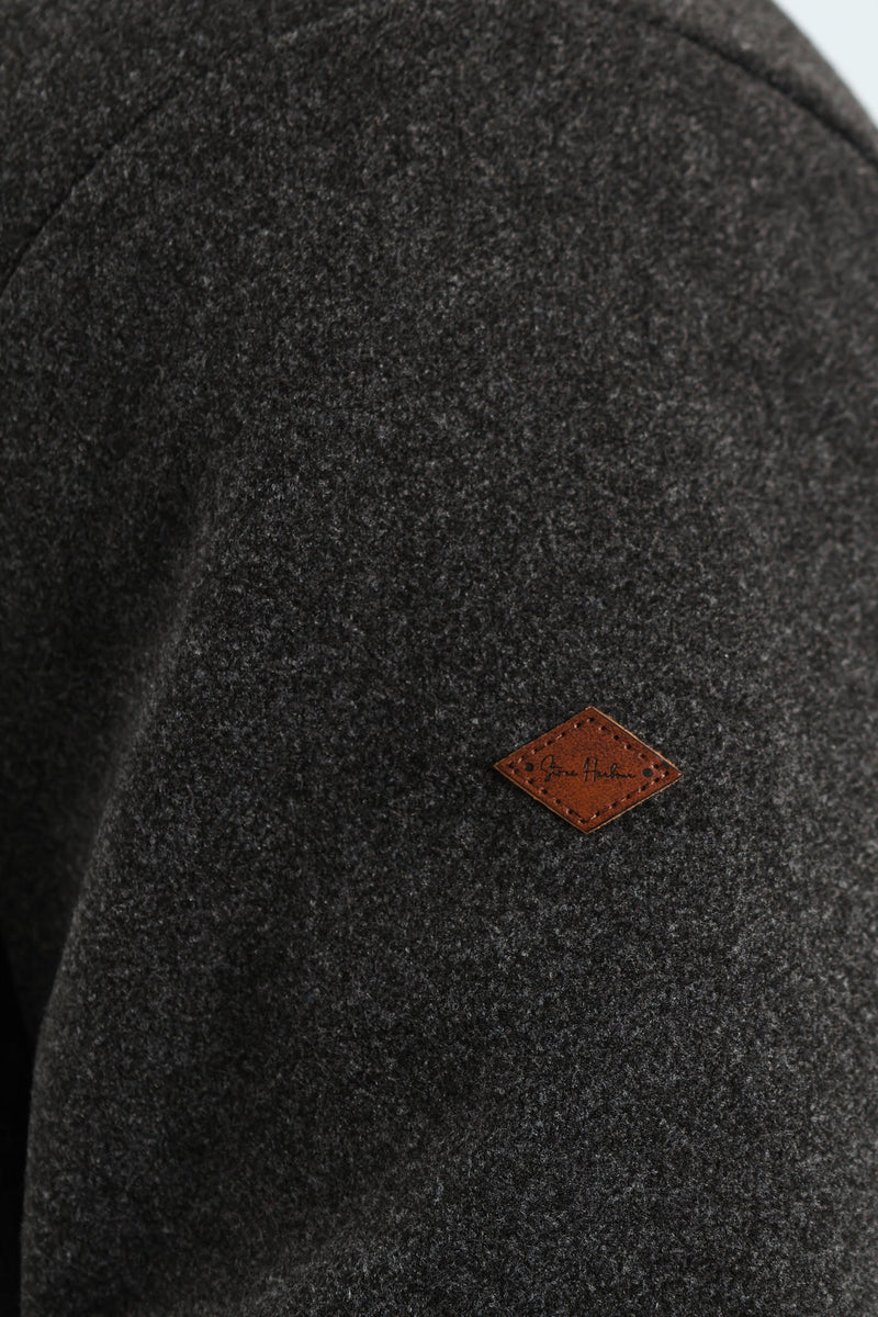 Melton Bomber Jacket - Charcoal