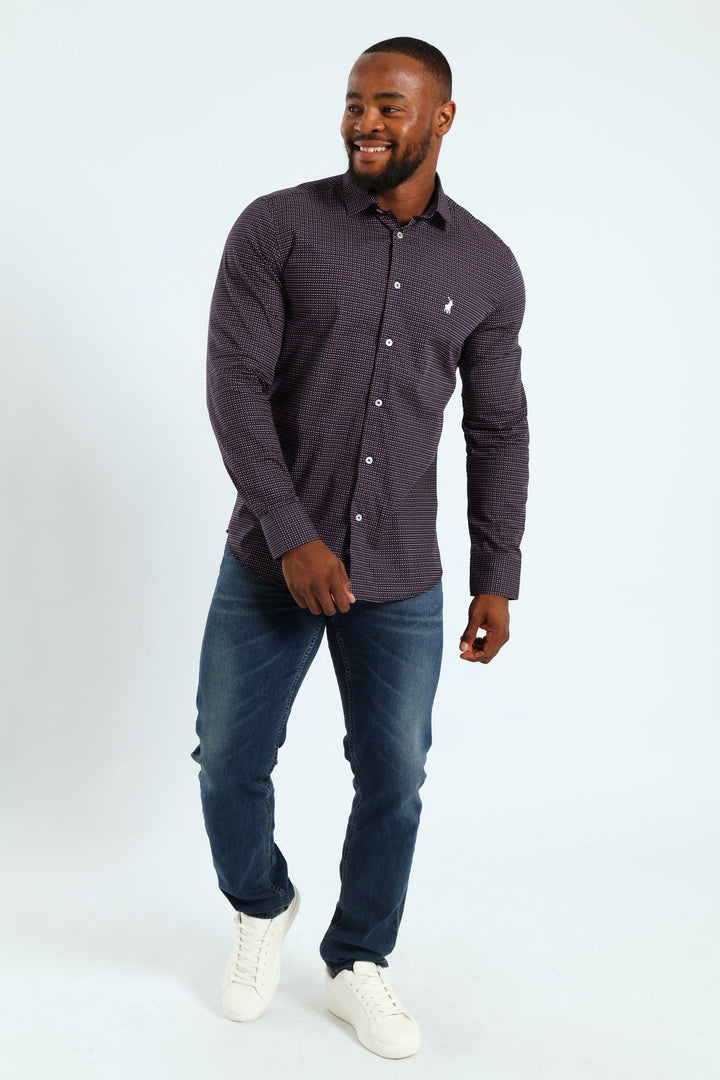 Maxim Long Sleeve Shirt - Navy