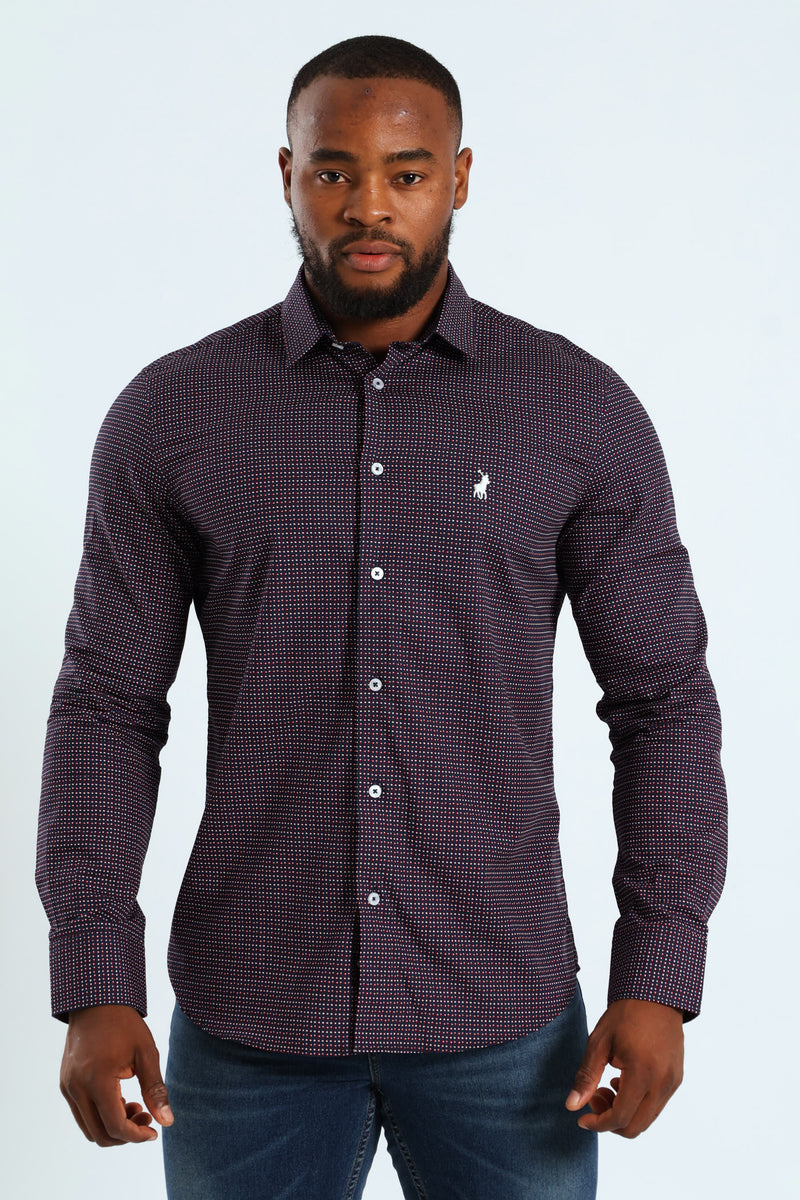Maxim Long Sleeve Shirt - Navy