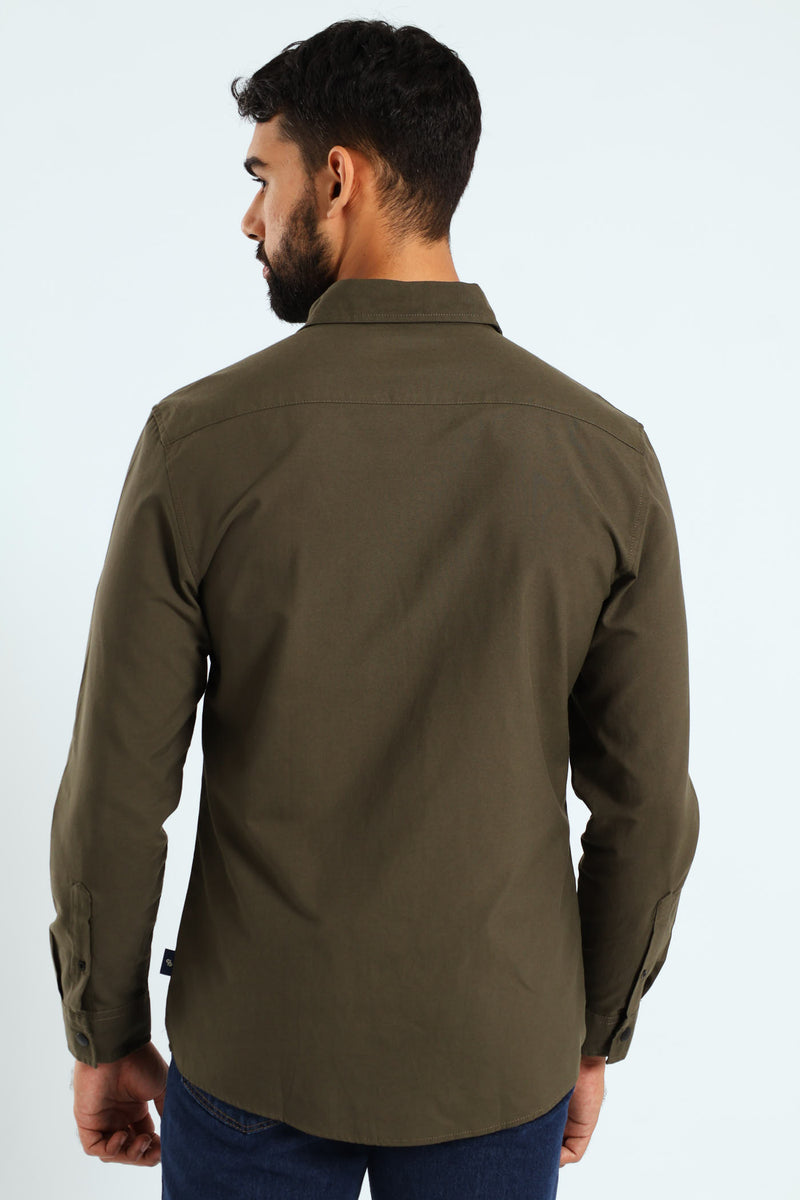 Long Sleeve Utility Over Shirt - Fatigue