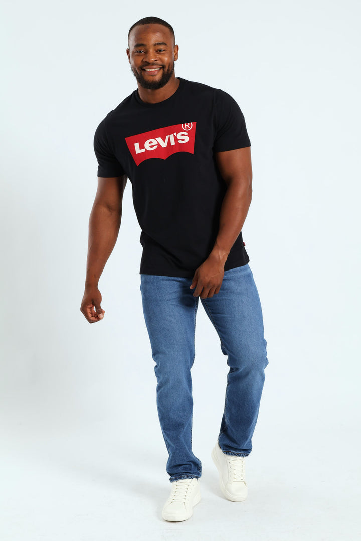 Set-In Neck HM Graphic Tee - Black