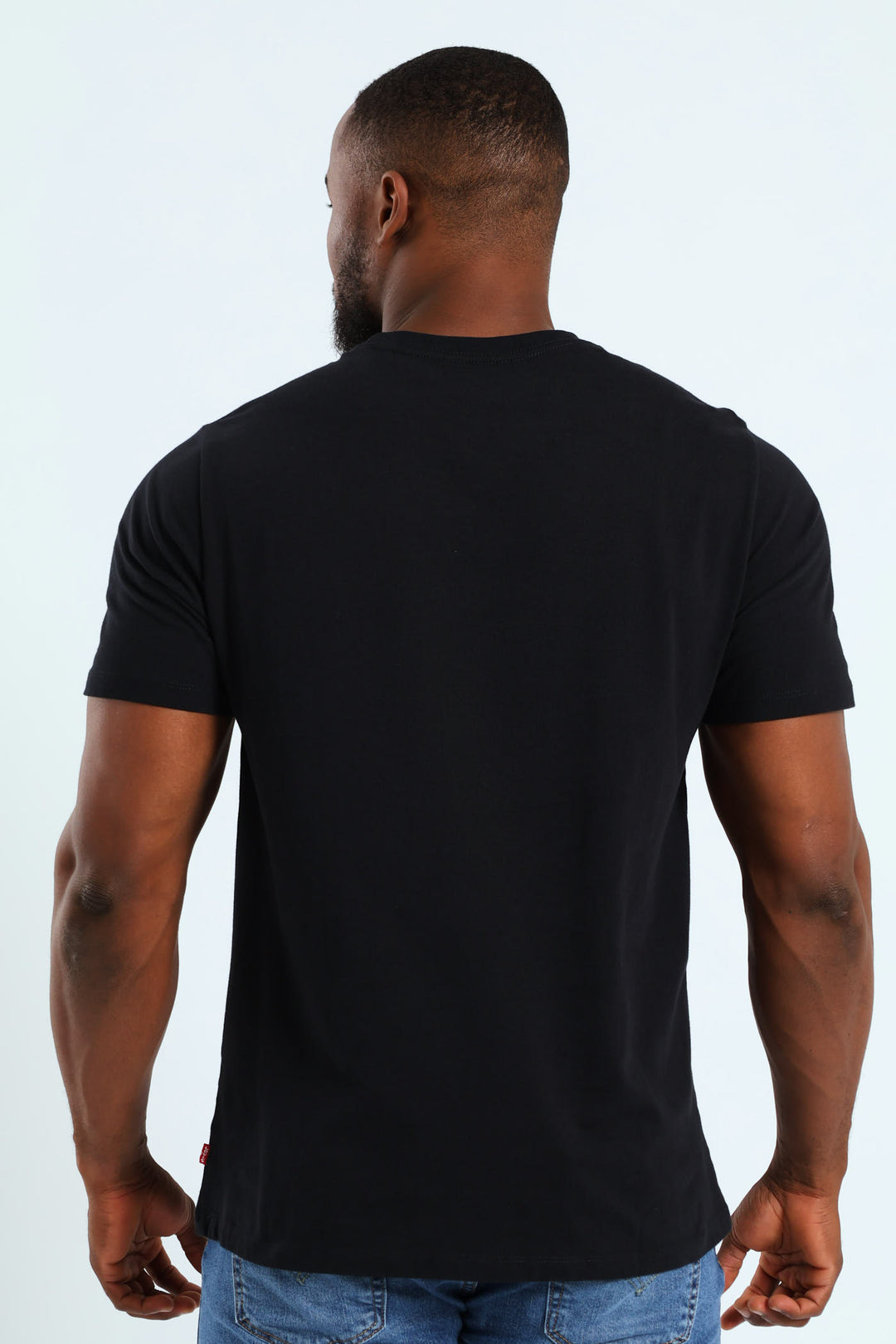 Set-In Neck HM Graphic Tee - Black