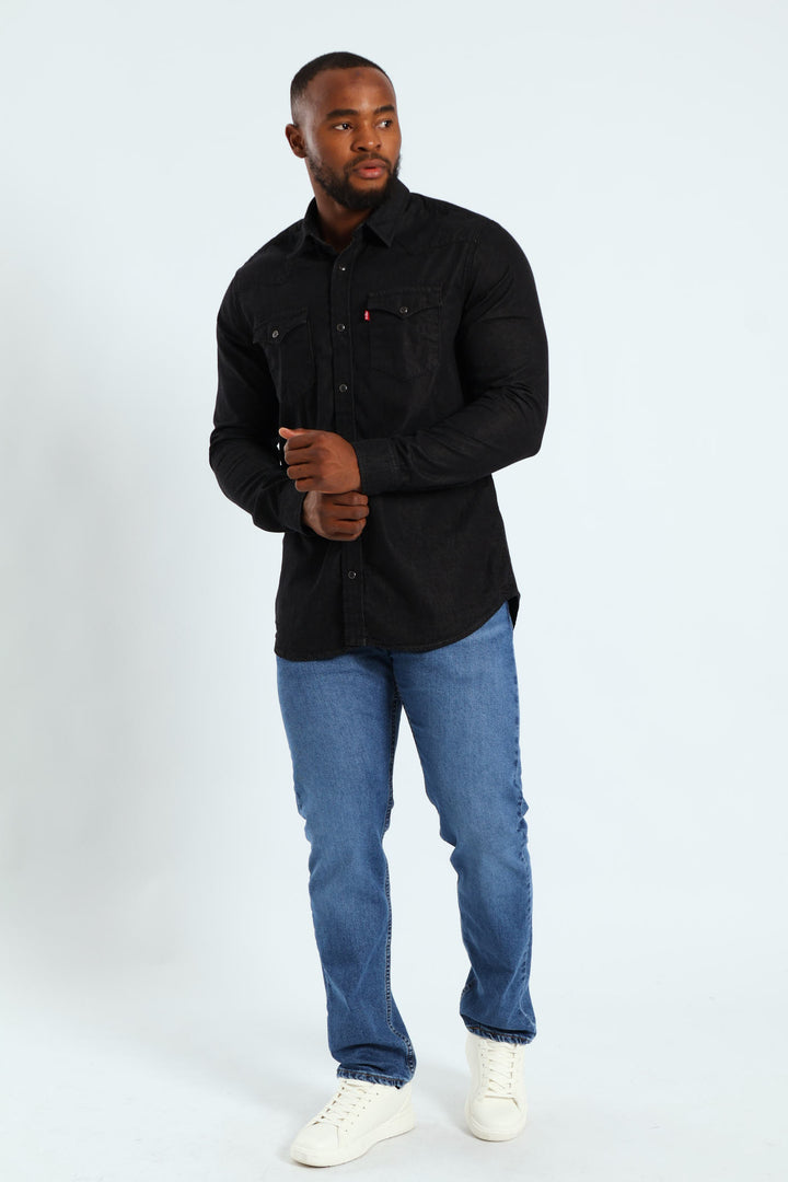 Classic Western Standard Jean Shirt - Black
