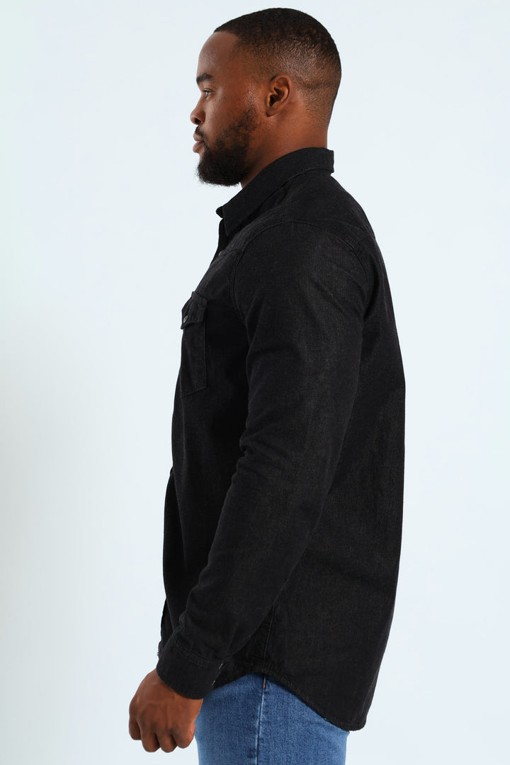 Classic Western Standard Jean Shirt - Black