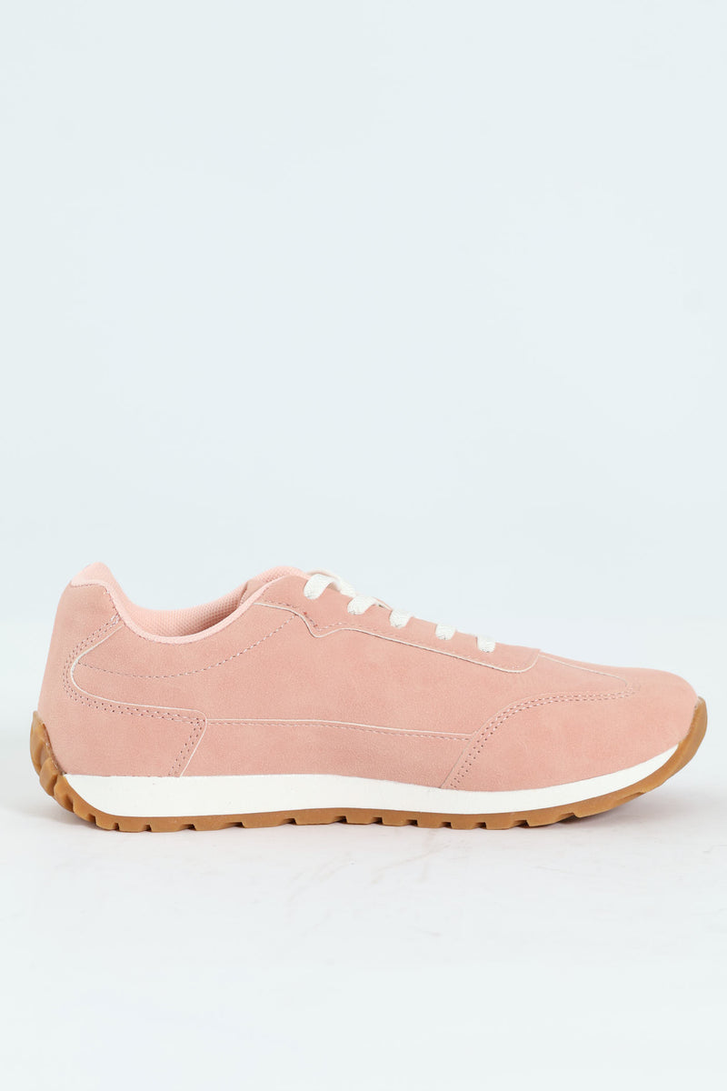 Girls Retro Sneaker - Blush