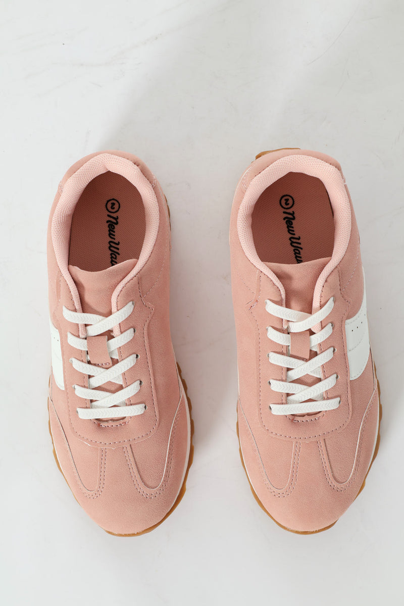 Girls Retro Sneaker - Blush