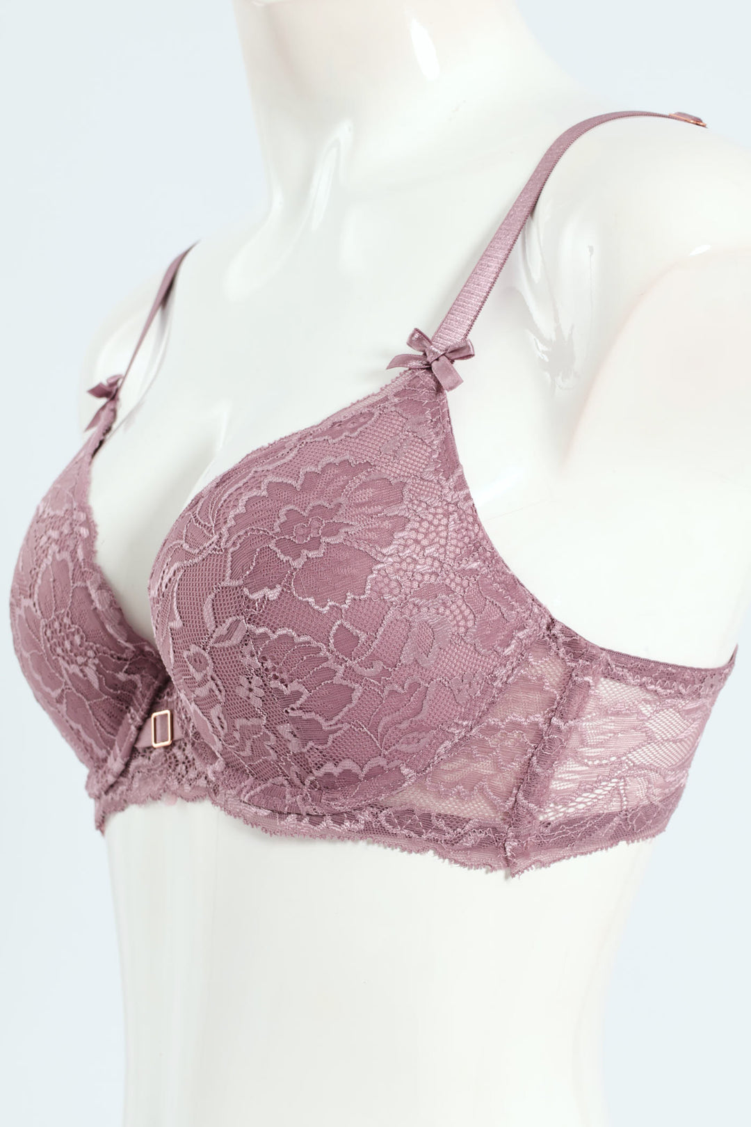 2 Pack Full Lace T-Shirt Bra - Silver/Mauve