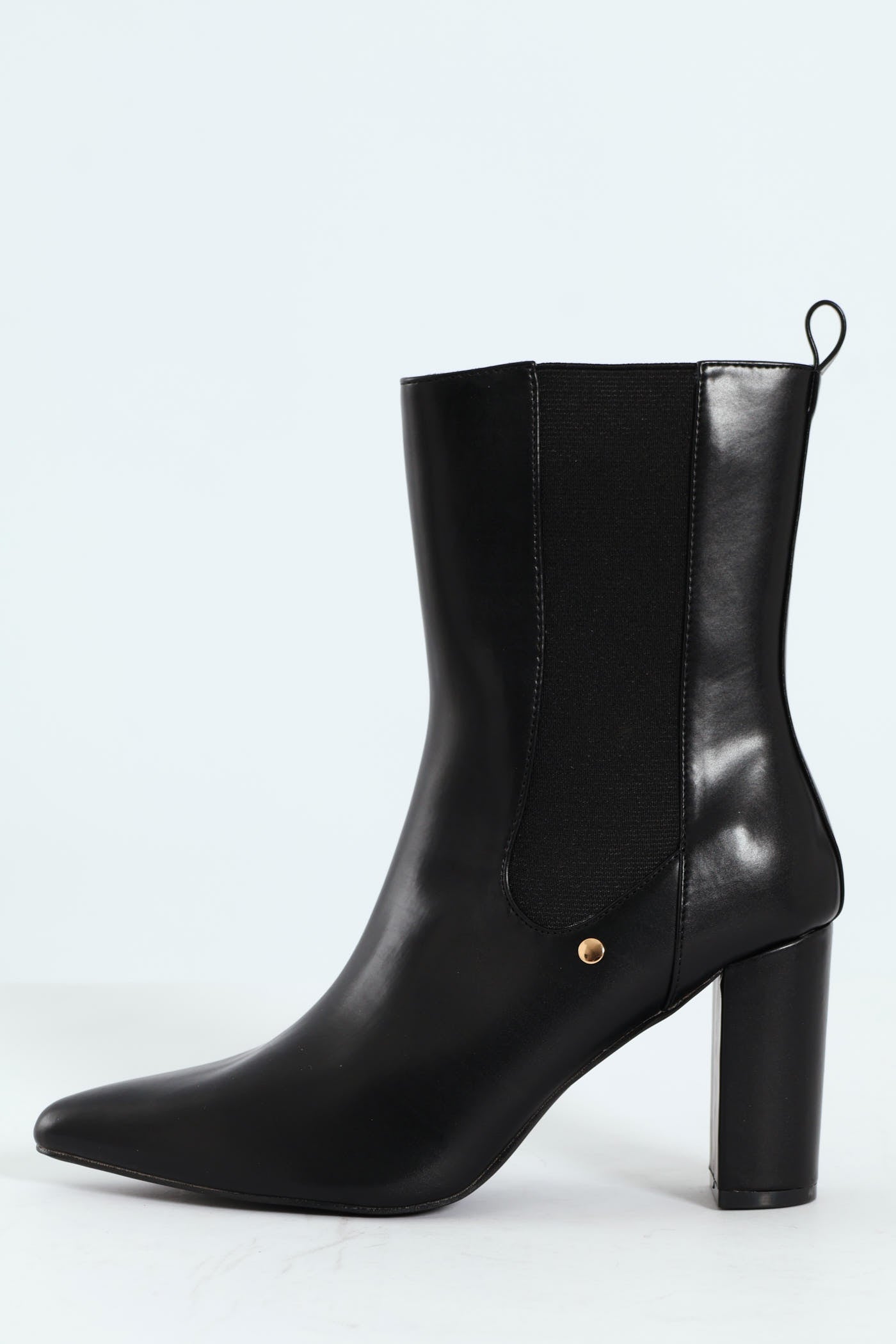 Ladies Zip-Up Heel Boot - Black – Edgars
