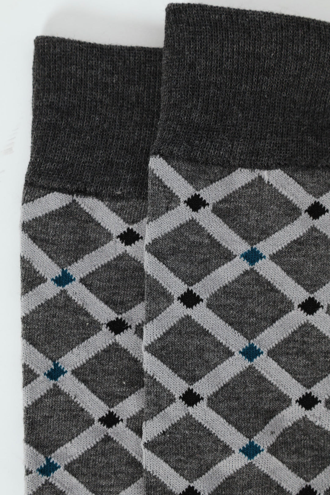 Print Single Anklet Socks - Mid Grey Melange