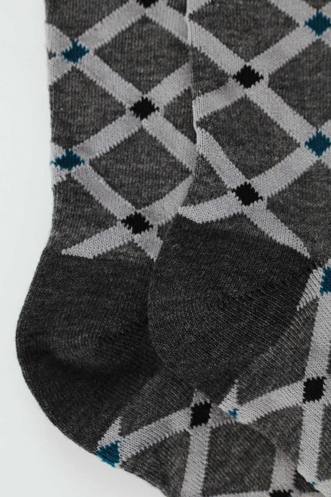Print Single Anklet Socks - Mid Grey Melange