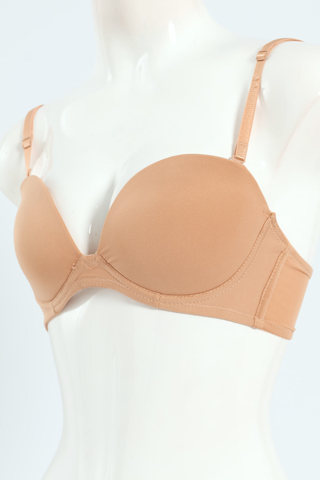 2 Pack Low Plunge Multiway Bra - White/Beige