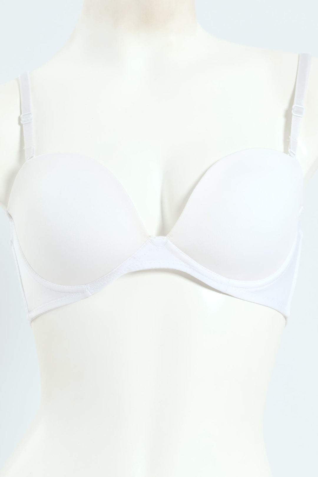 2 Pack Low Plunge Multiway Bra - White/Beige