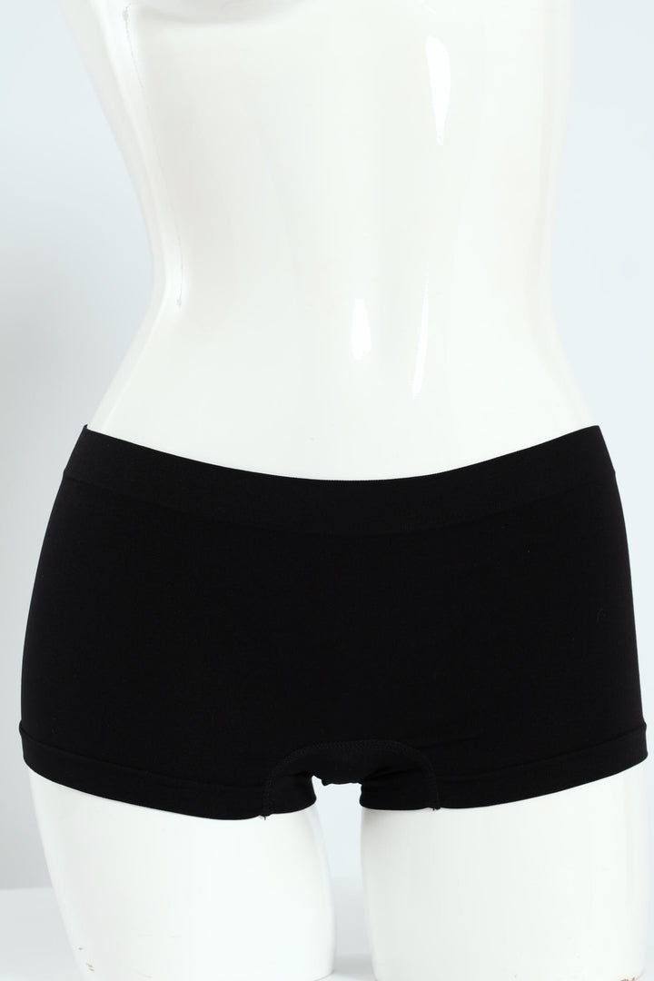 3 Pack Seamless Boyleg Panties - Rose/Black/Grey