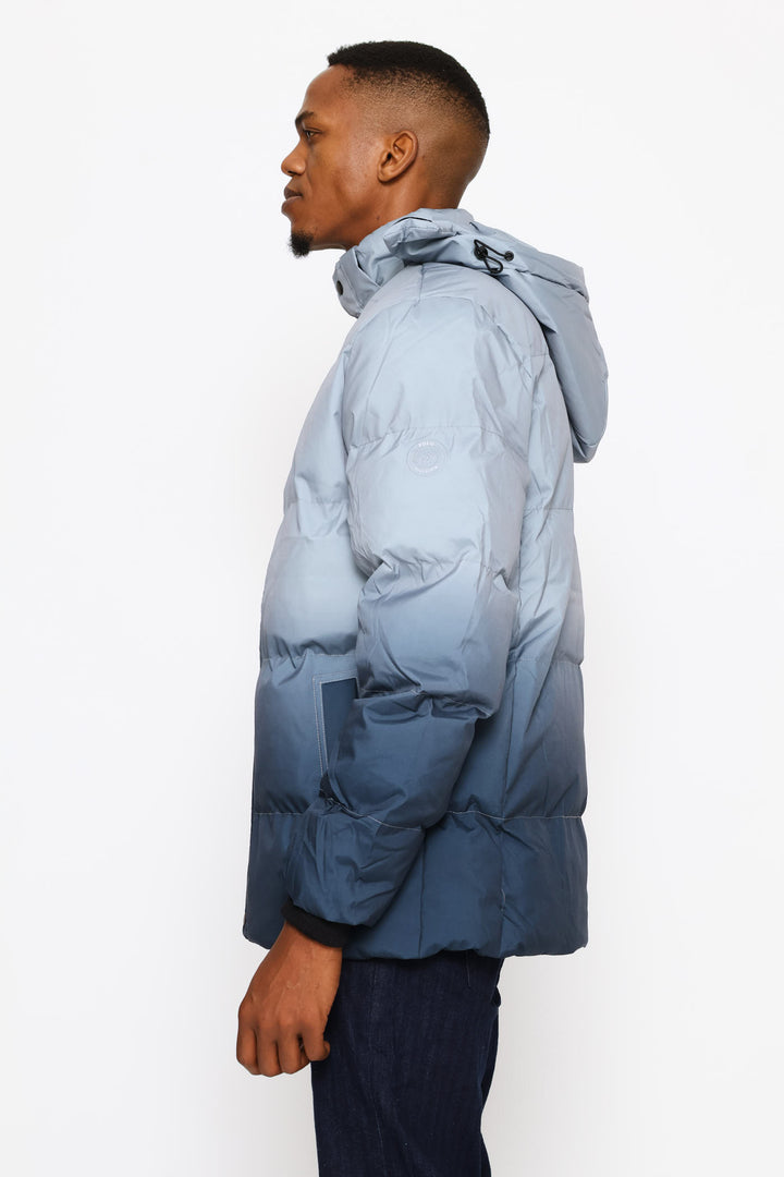 Mali Ombre Puffer Jacket - Navy/Grey