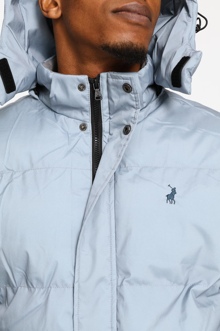 Mali Ombre Puffer Jacket - Navy/Grey
