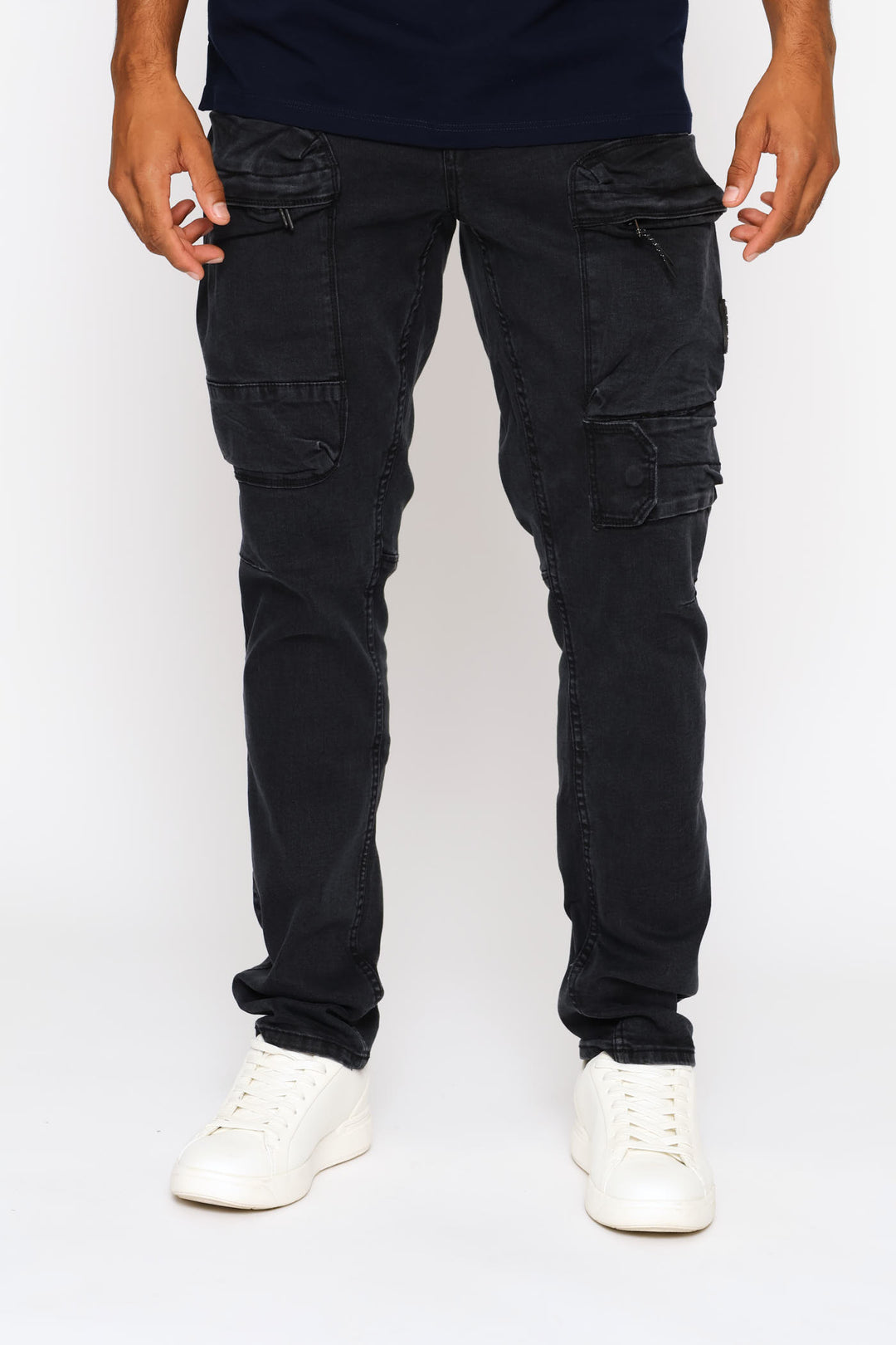 Jorge Cargo Slim Denim - Black