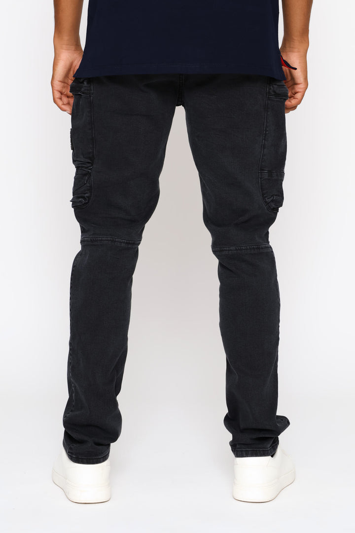 Jorge Cargo Slim Denim - Black
