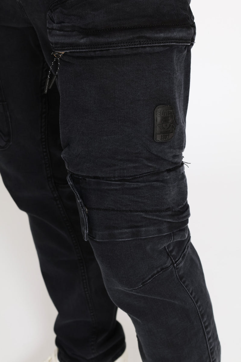 Jorge Cargo Slim Denim - Black