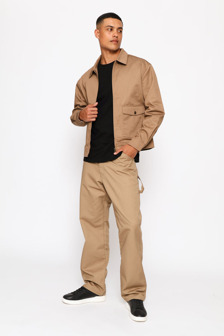 Logo Twill Jacket - Khaki