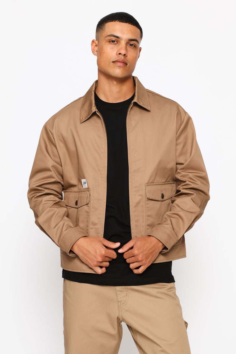 Logo Twill Jacket - Khaki
