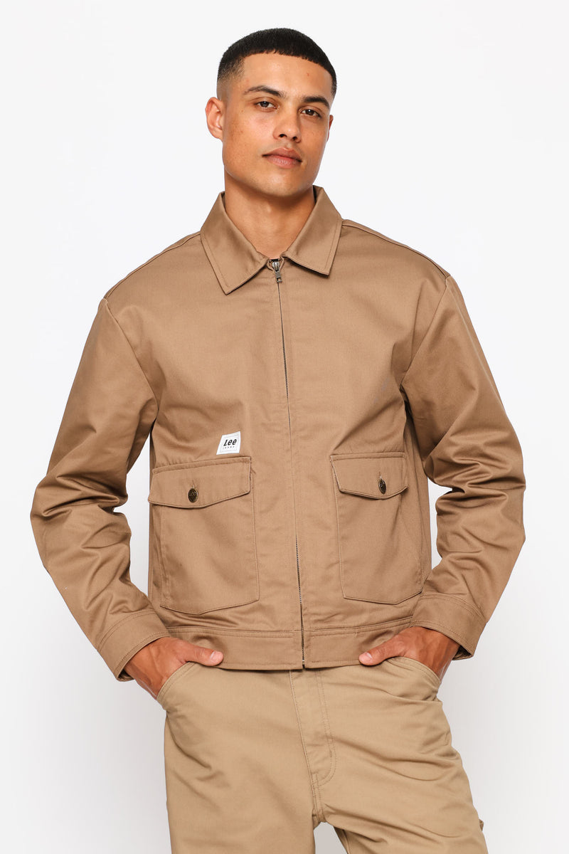 Logo Twill Jacket - Khaki