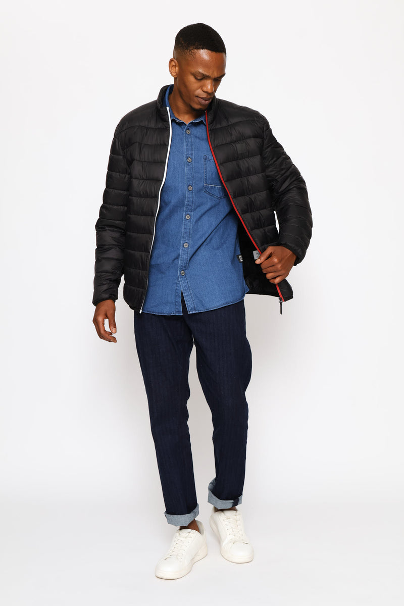 Rocky Quilted Puffer Jacket - Black