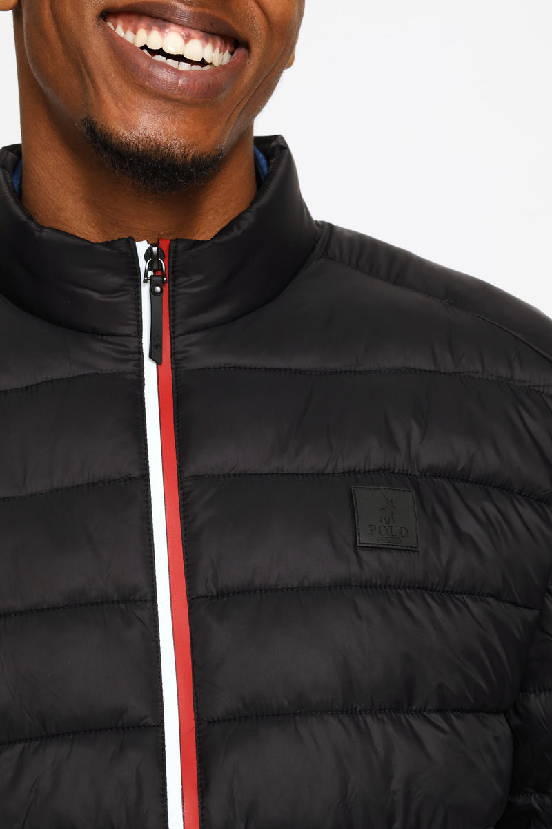 Rocky Quilted Puffer Jacket - Black