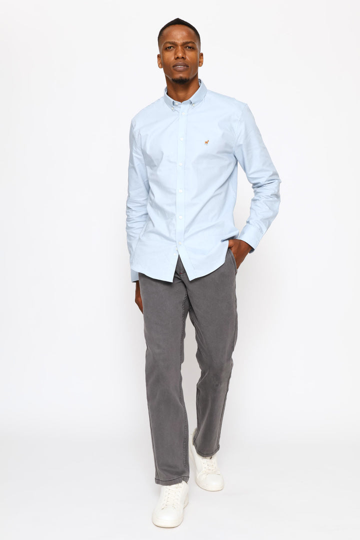 Adam Slant Straight Denim - Charcoal