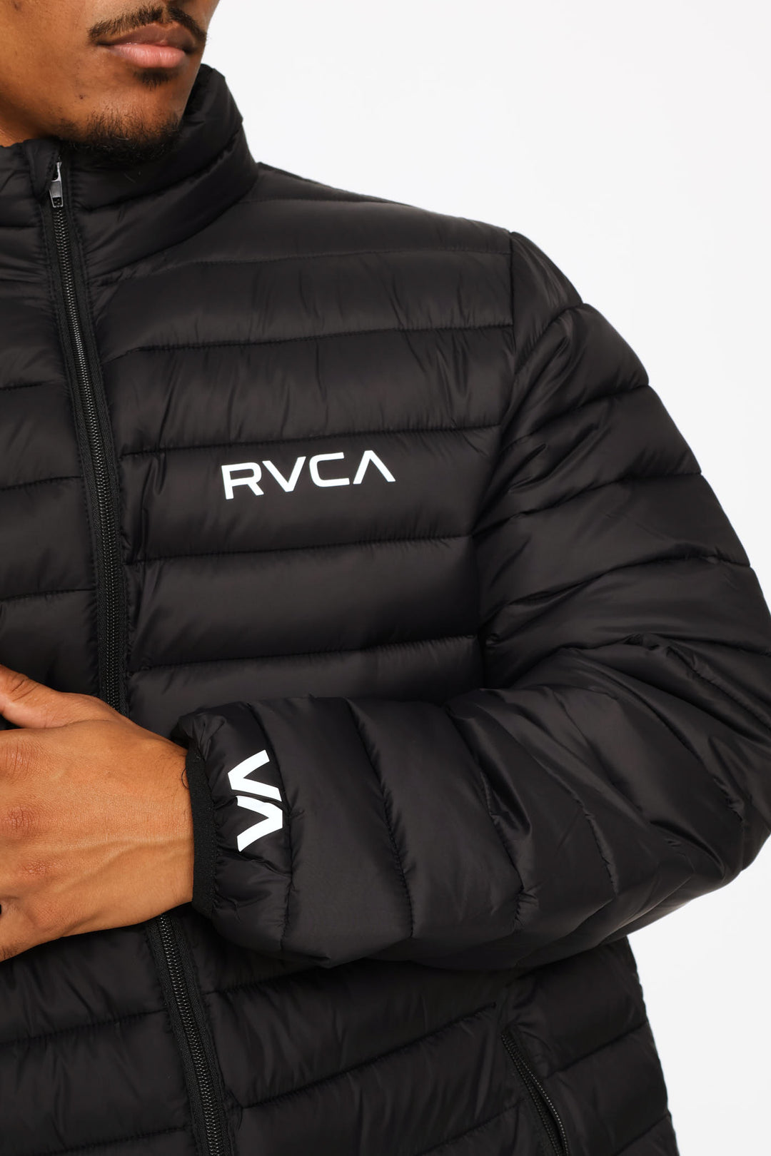 Va Full Zip Puffer Jacket - Black