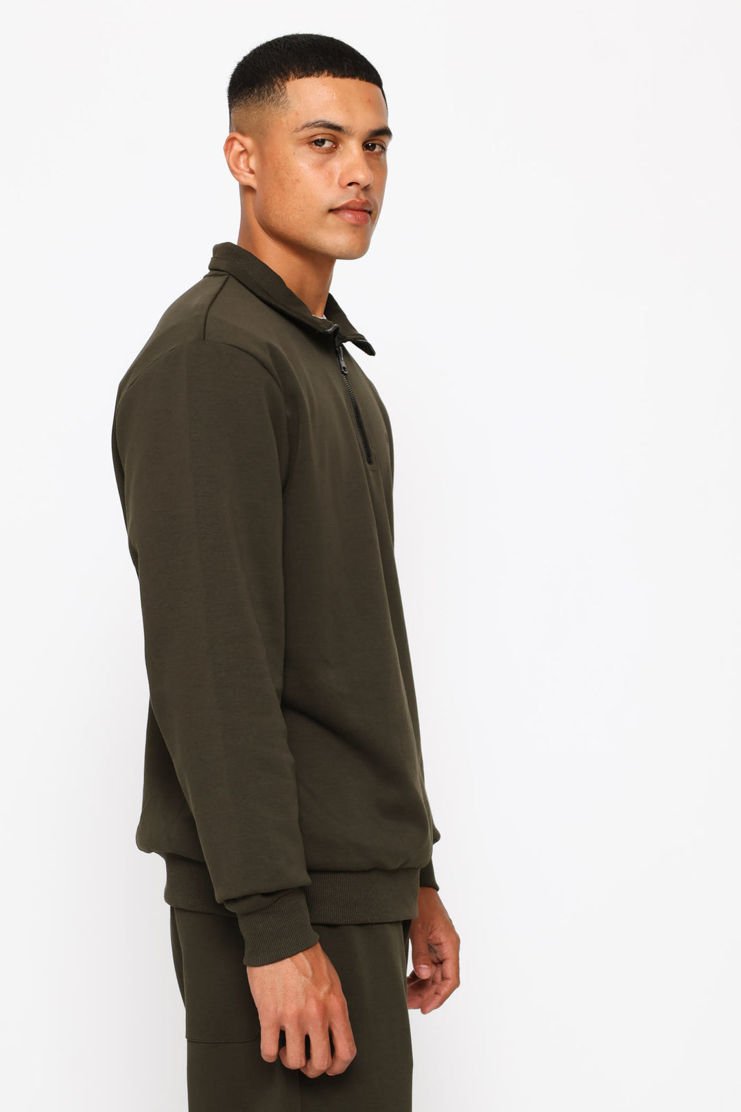 Quarter Zip Utility Funnel Top - Fatigue